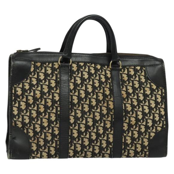 DIOR Trotter Canvas Hand Bag Navy Gold - Picture 1 of 12